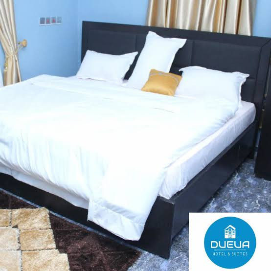 DUEUA HOTEL AND SUITES, 2 RAPHAEL USORO STREET, ABAK ROAD, UYO. AKWAIBOM. For Easy Bookings And Reservations, Please Contact Our Cloza App Representative On Call And Watsapp. Details Below